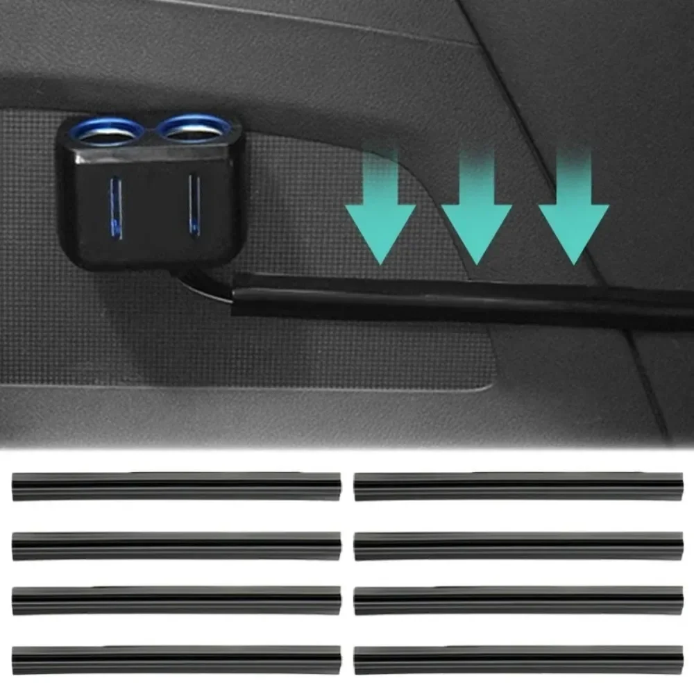 12pcs Car Interior Cable Line Sleeve Protector Universal Hidden Wire Cover Clips Data Cable Organizer Clamp Accessories