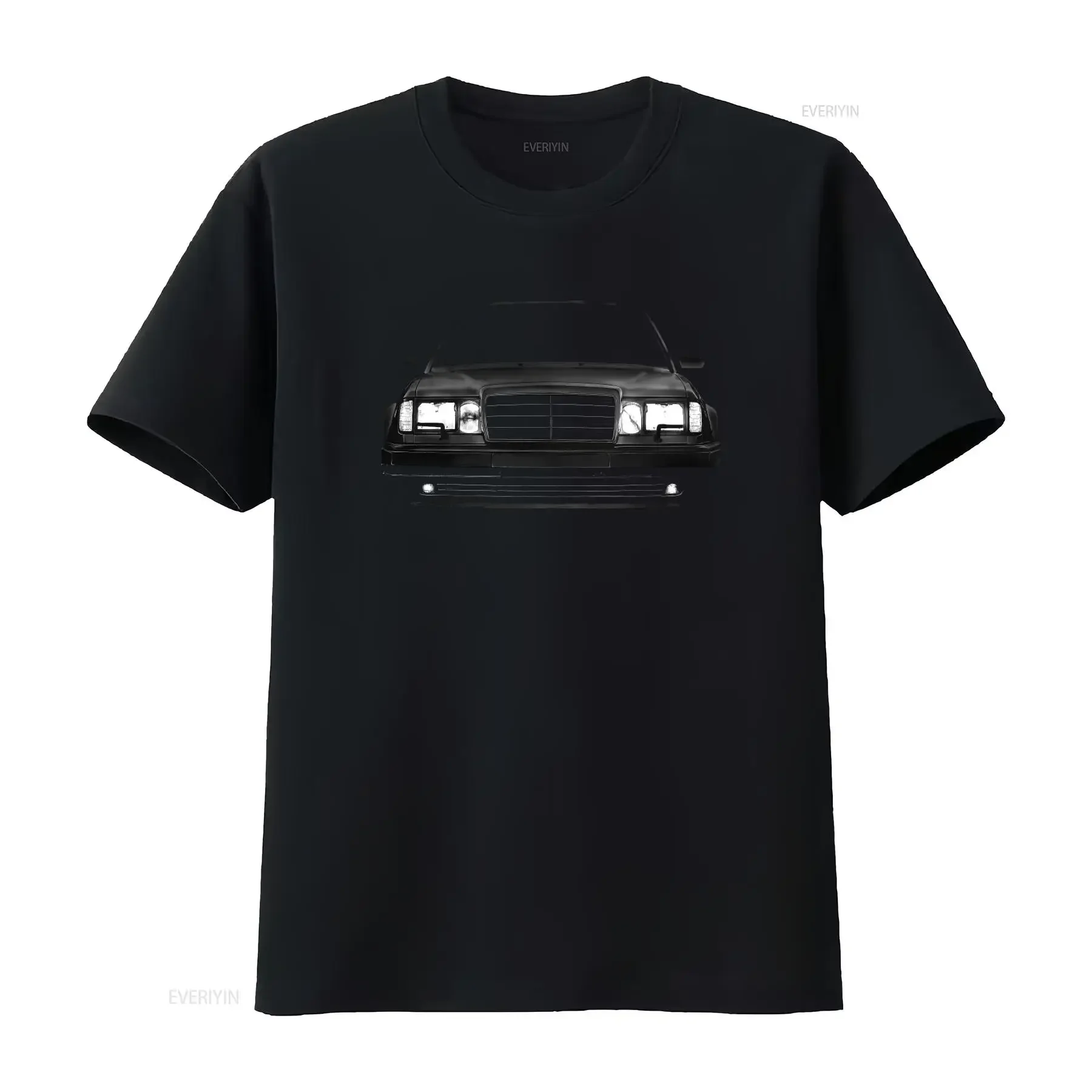 W124 Classic Deutsche Auto Headlights Glow 100 Cotton T Shirt for  vintage Washed Breathable Versatile Top For Everyday Wear