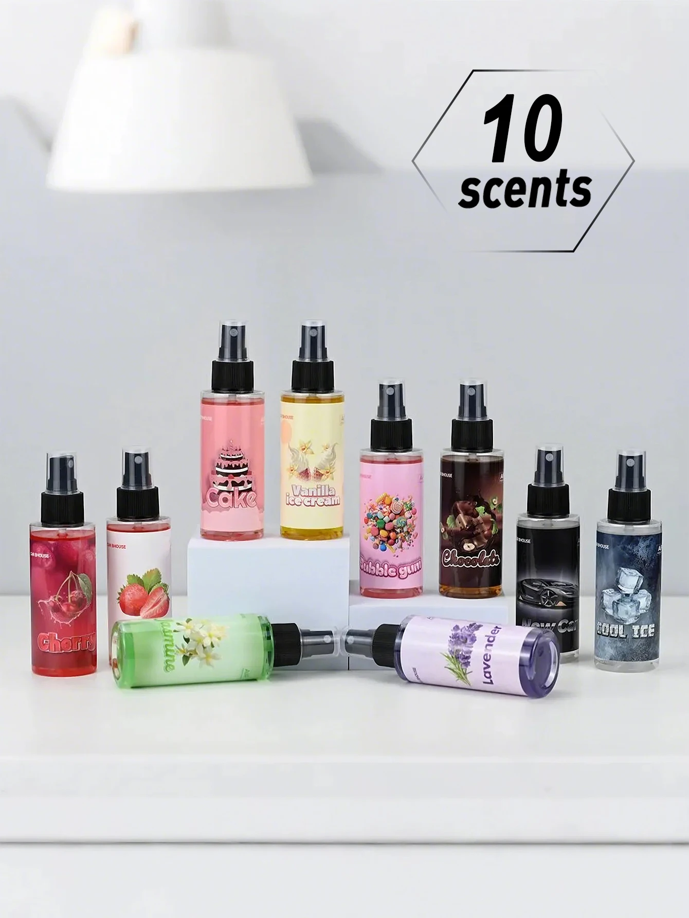 معطر هواء 100 مل/3.38 أونصة 10 روائح، يزيل الروائح بسرعة، عطر يدوم طويلاً، هواء منعش، مناسب للمنزل والسيارة والهدايا #4