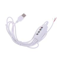 White 2M DC 5V USB Clamp Plant Light Timing Control Cable Switch Line Plant Growth Light Live Broadcast Fill Light Control Wire