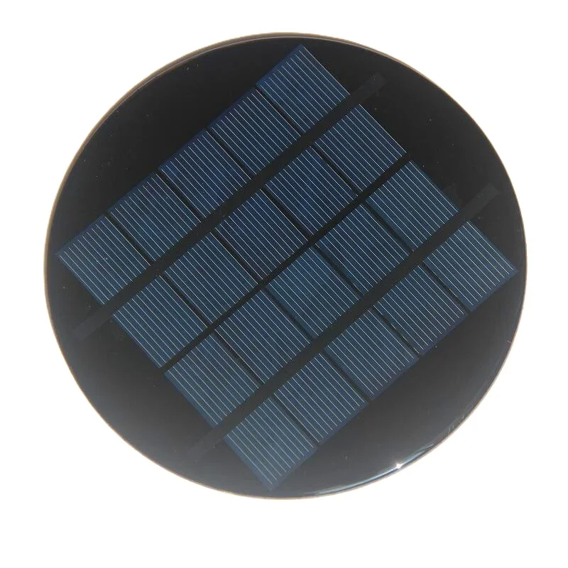 Portable Small Size Circular Solar Panels Diameter 120MM 1.1W 5V Polycrystalline Solar PV Module DIY Solar Light Toys 500PCS