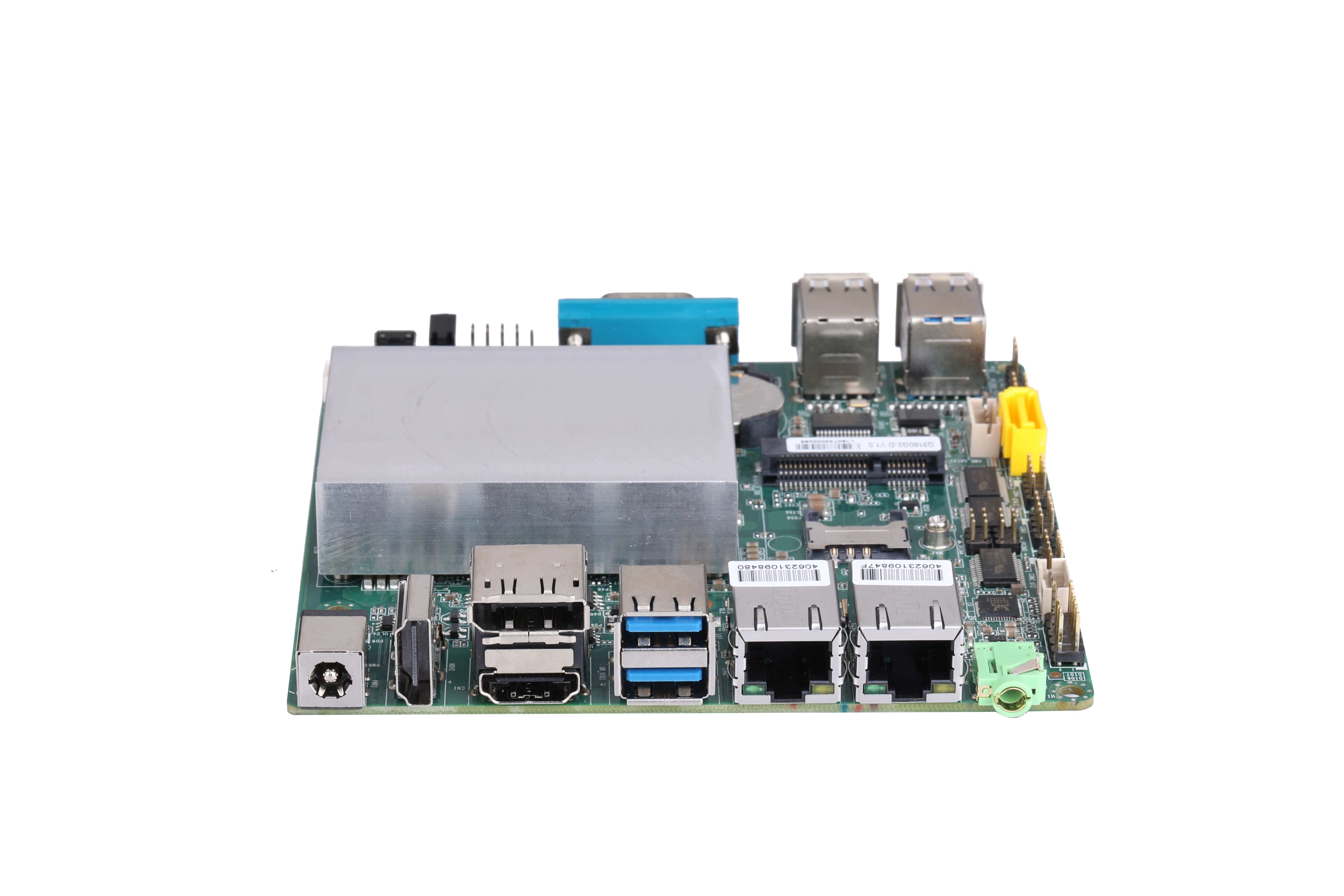QOTOM MB2J249-0300 Q177P Celeron J3710 Mini PC Placa-mãe 120*120mm DC 12V Fanless 2 x Gigabit LAN 4 x RS232 7x24 WIN7/10/Linux