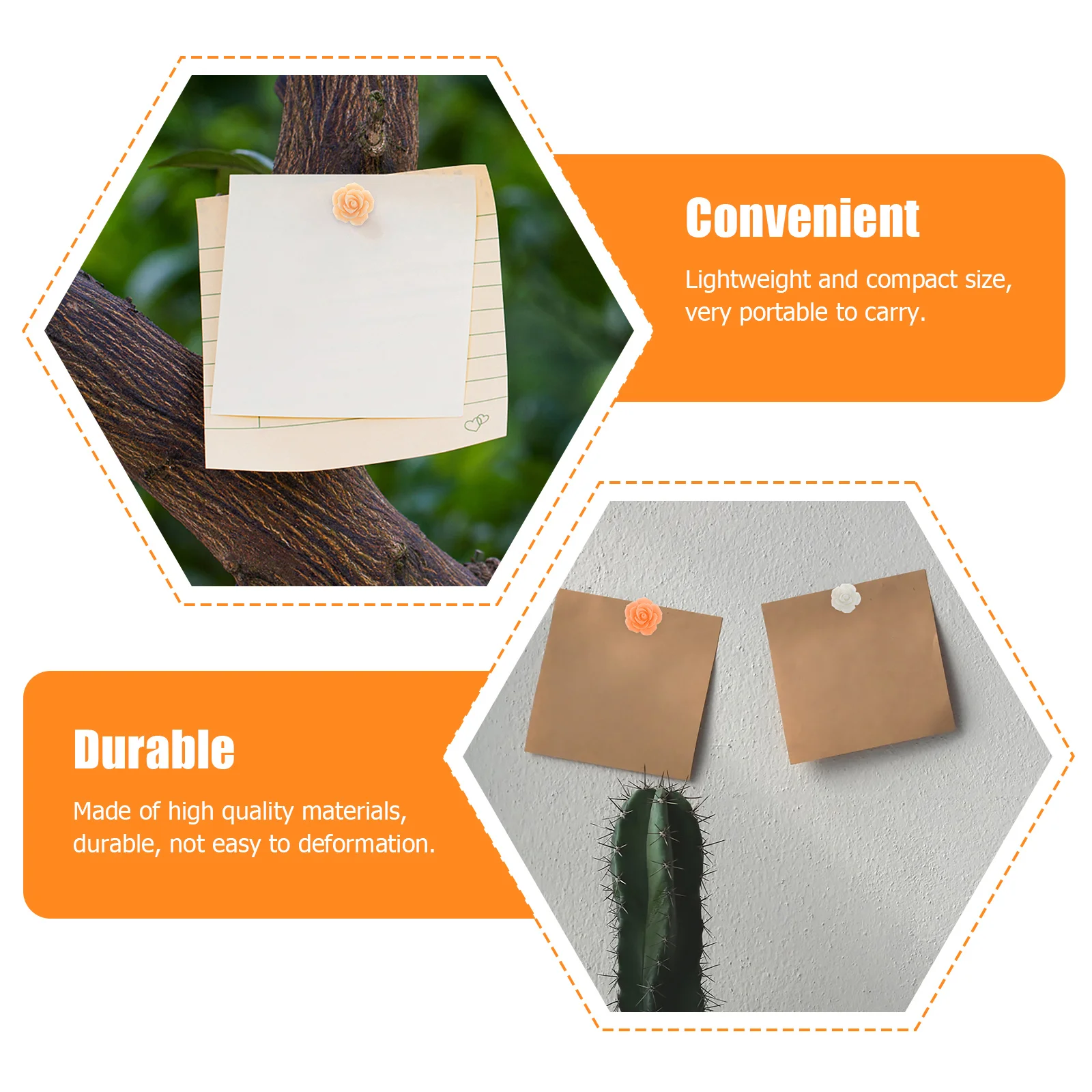 

40Pcs Flower Shape Pushpin Premium Material Fade Resistant Lightweight Compact Size for Daily Use Flower Push Pin