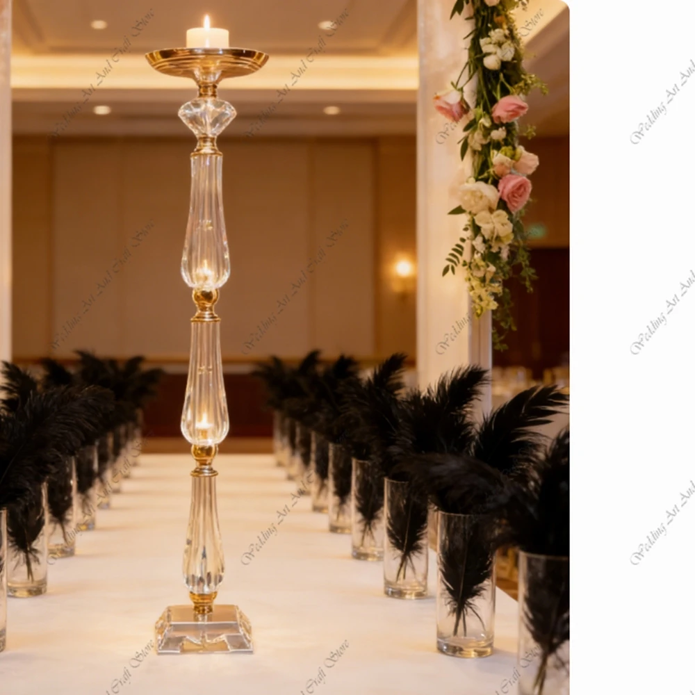 4-10pcs f30 acrylic flower Base Roman Column crystal trumpet Column Road Guide table Wedding Decor Backdrop