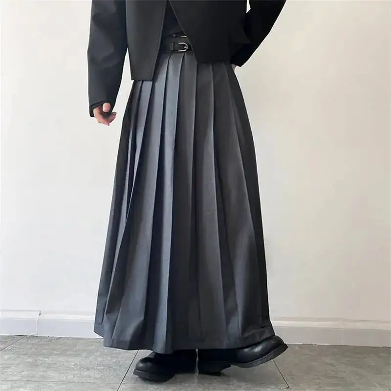 

Wide Leg Pants For Men, Pleated Design, Large Size, Casual Skirt, Fashion Personality, Spring And Autumn, New