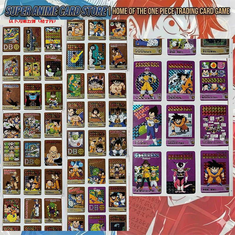 Diy Japanese Anime Dragon Ball Complete Set of Fengyunfront Cover Holographic Cards Son Goku Yonsei Bulma Collectible Cards