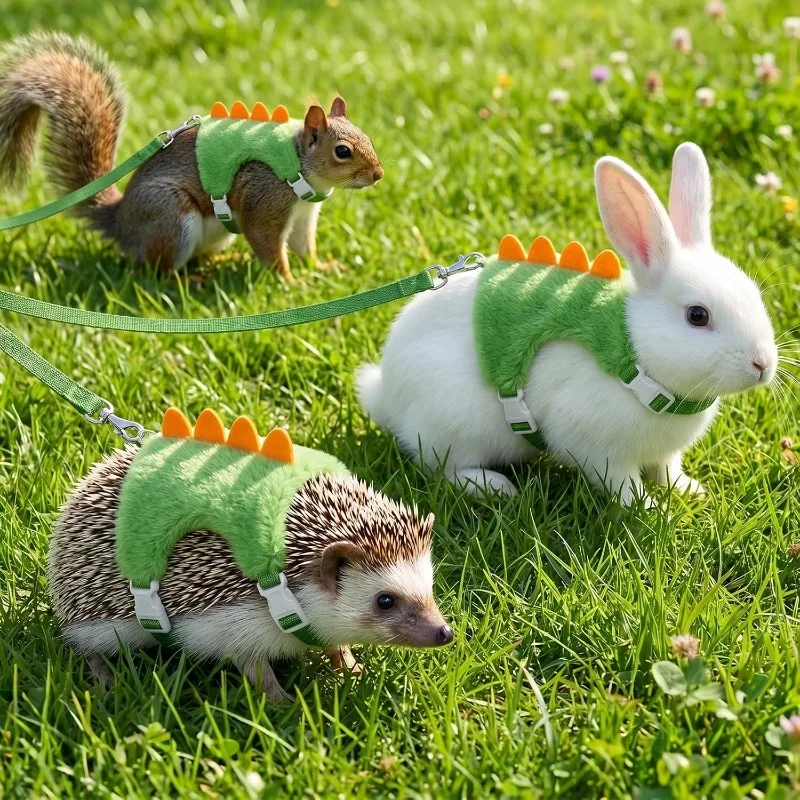 Ferret Harness and Leash Set,Small Animals Vest Harness,Adjustable Straps & Magic Tape Design for Squirrels,Rats,Bunnies,Ferrets