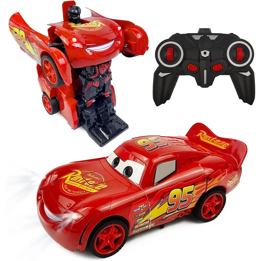 Disney Anime Lightning Mc Queen Remote Control Car 2in1 Transform