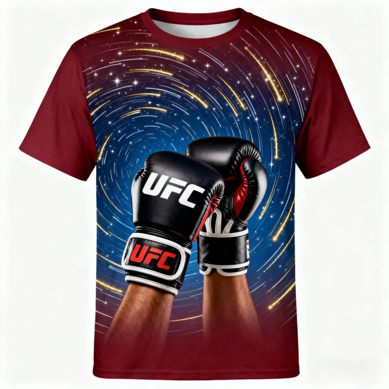 

MOTO-Men's UFC T-Shirts Sports Fitness Sportswear Quick-Drying Short Sleeve Tops