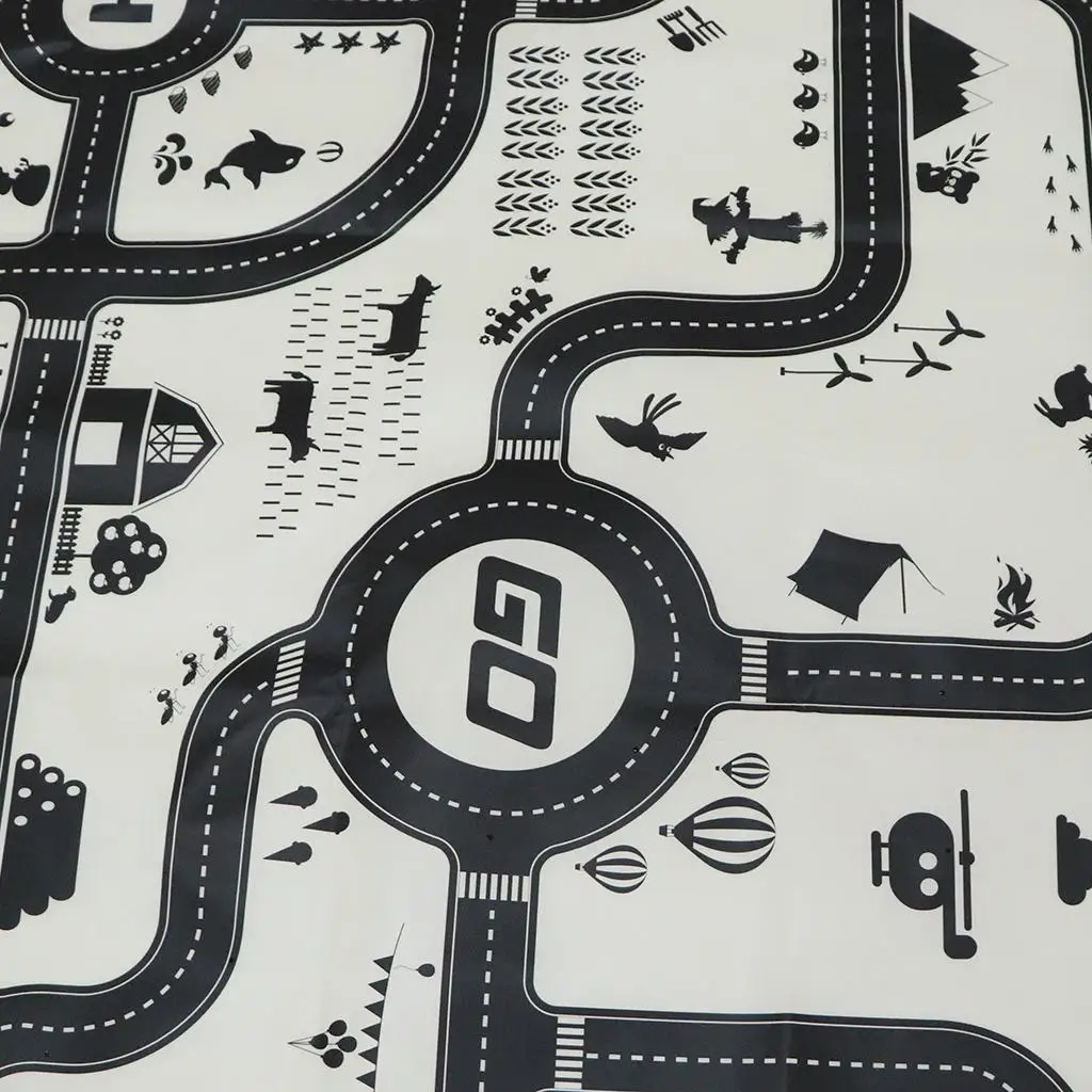Child Car Play Mat Road Mat Toy Simulation Parking Castle Playground Rug for Educational Vehicle Games