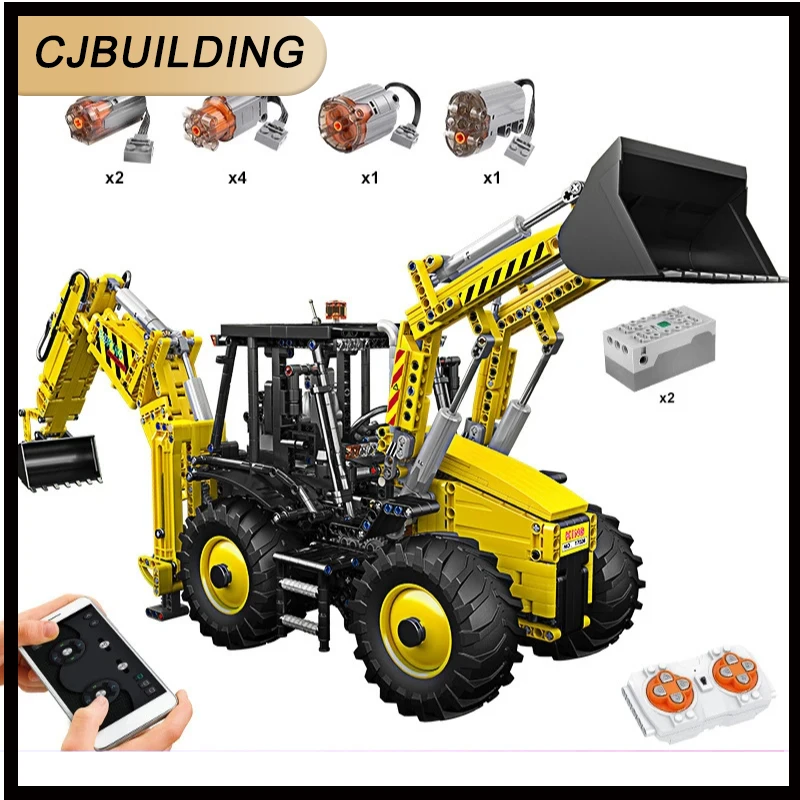 MOULD KING 17036 Technical Motorized Bulldozer Excavator Two Way Working Truck Model APP Engineering Vehicle Brick Toy Kids Gift