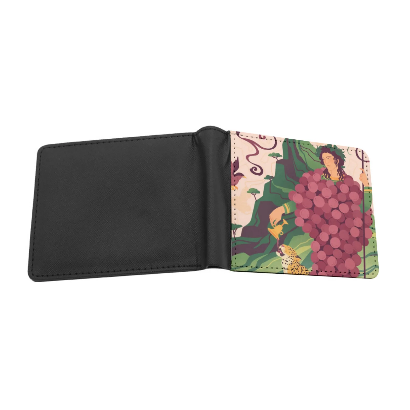 Pompeiian Bacchus Pu Leather Wallets Unisex Purses Cash Purse Credit Card Wallet For Men Pompeii Roman History Roman Myth