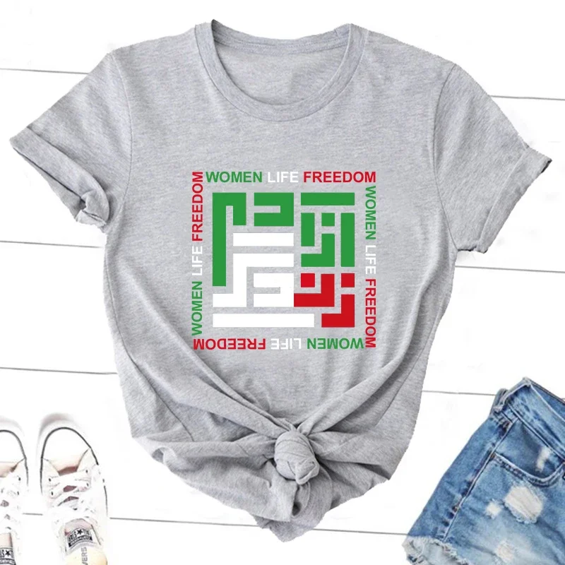 Mahsa Amini T Shirt Cotton Women Life Freedom femminista Tshirt Women Rights iran Zan Zendgi Azad T-Shirt Girl Power Tees