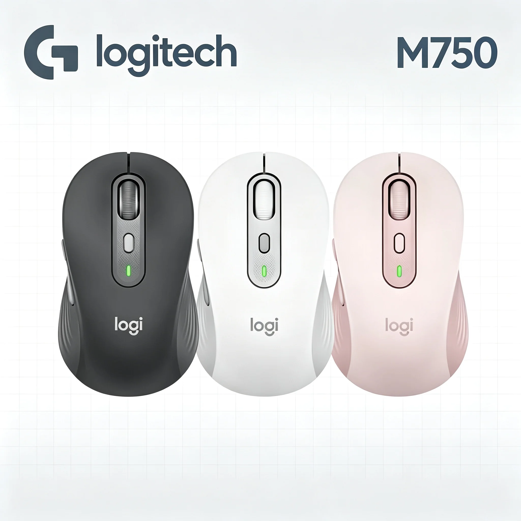 All‑Day Comfort Logitech M750 Signature Plus Mice,400‑4000 DPI Adjustment,Silent Click Long Battery For Home Office Daily Comput
