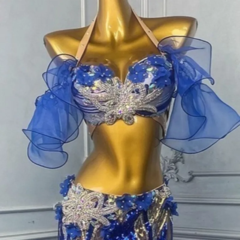 

Customized Belly Dance Costumes Performance Dress Female 2025 New Set Oriental Dancewear Practice Clothing Belly Dancer Skirt