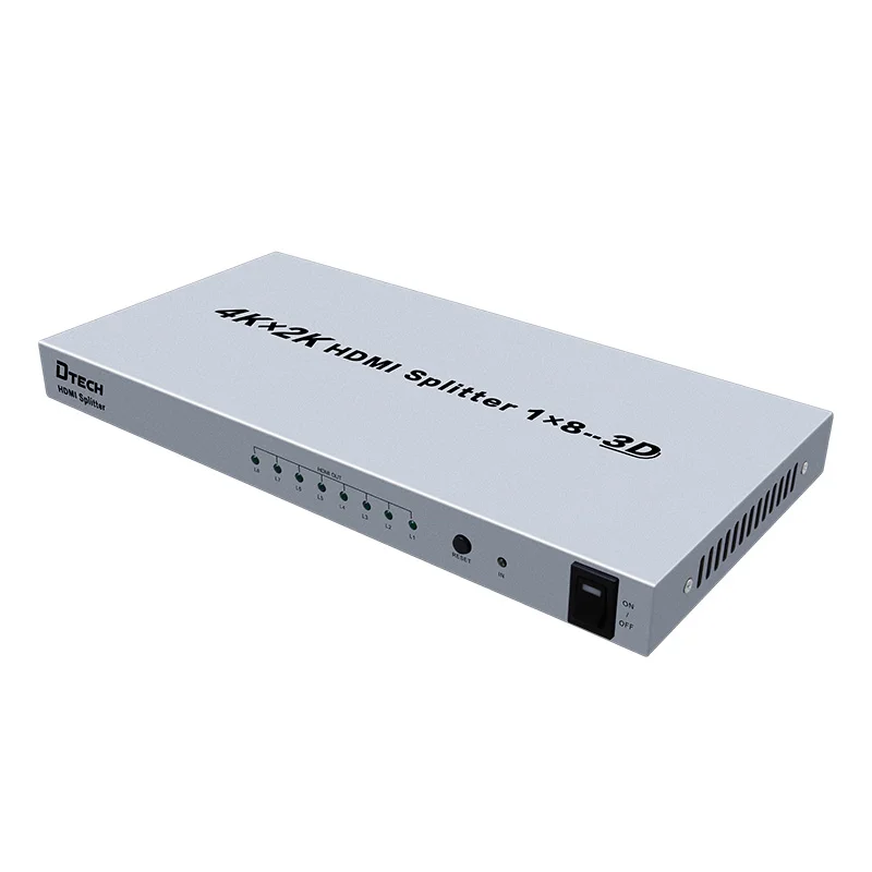 4K*2K HDMI スプリッター 1*8 サポート 3D 4K*2K 340MHz/3.4Gbps HDCP 1.4 hdmi 光スプリッター ps3 ラップトップ用