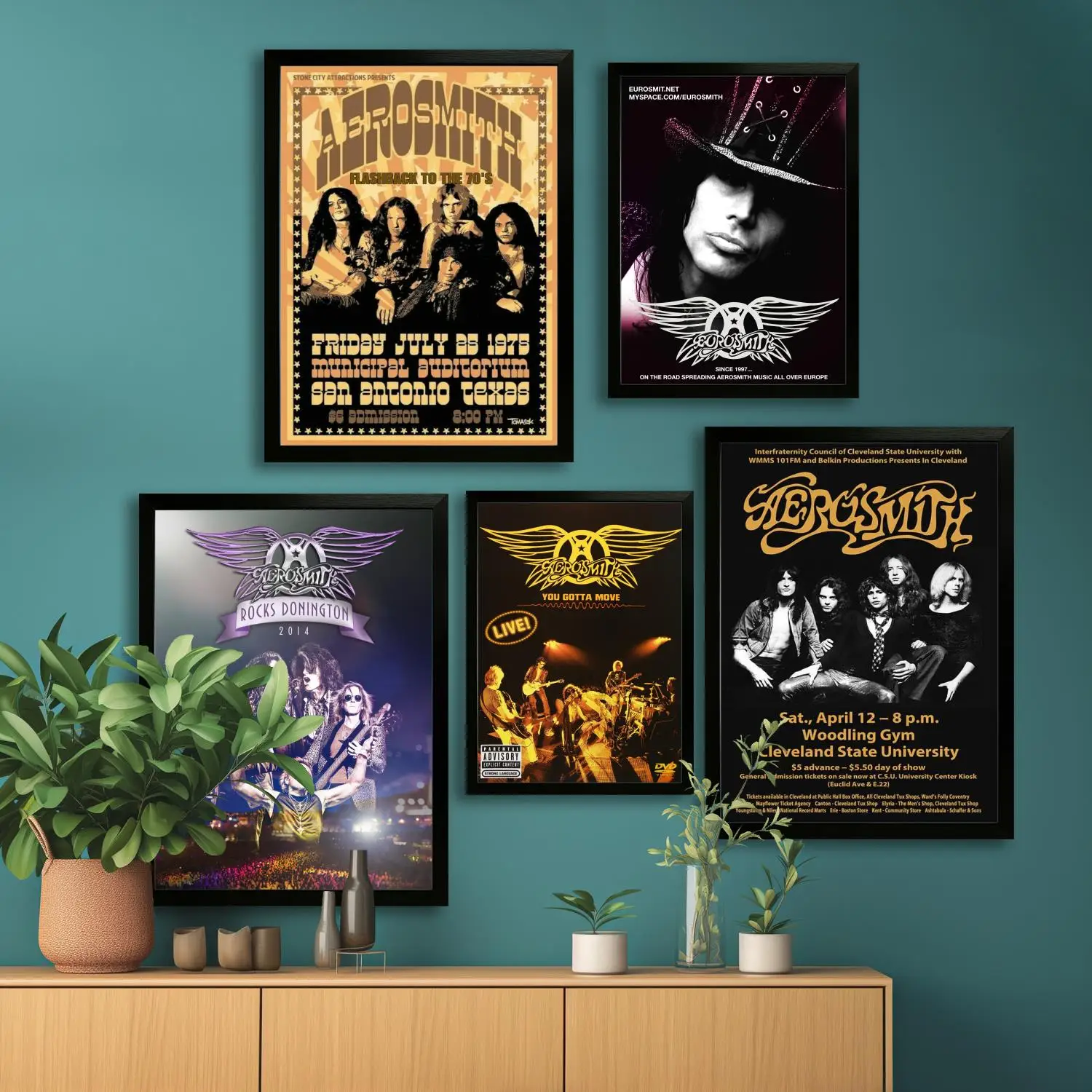 Aerosmith Band Canvas Art Poster and Wall Art, Picture Print, Modern Family Bedroom Decor, Posters,Decorative painting