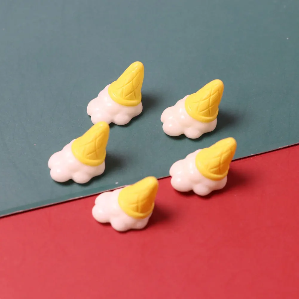 50pcs Resin Cute Ice cream Flatback Simulation Food Cabochons Scrapbook Craft DIY Phone Headwear Party Decorations
