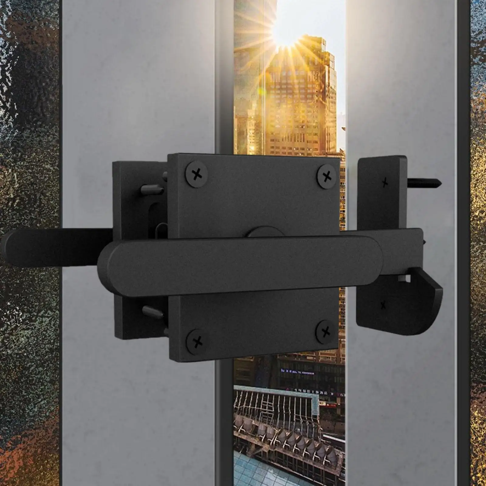 

Double Side Gate Latch Swinging Door Latch for Basement Wooden Fence Barn