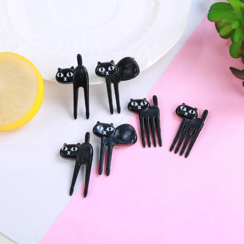 6/8/10pcs Animal Farm Dinosaur Fruit Fork Mini Cartoon Children Snack Cake Dessert Pick Toothpick Bento Lunches Party Decoration