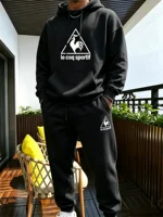 2026 Men's Suit Sporty Set - New Fall_Winter Two-Piece Couple Sweatshirt and Drawstring Casual Pants Casual suit -
