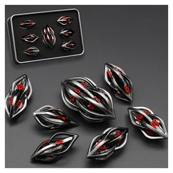 D&D Dice Set, DND Dice 7 Pieces, ZHOORQI Polyhedral Dice Metal for Role-Playing Games, Pathfinderfor Table Games(Red)