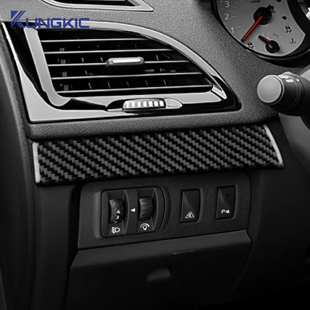 

LHD RHD Instrument Panel Strip Trim Real Soft Carbon Fiber Sticker For Renault Fluence Megane RS 2009 2010 2011 2012 2013 2014