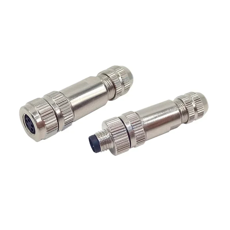 M8 Waterproof Sensor Connector Male&Female Straight&angle Screw Threaded Plug Coupling 3 4 5 6 8Pin Socket Back Mount A type