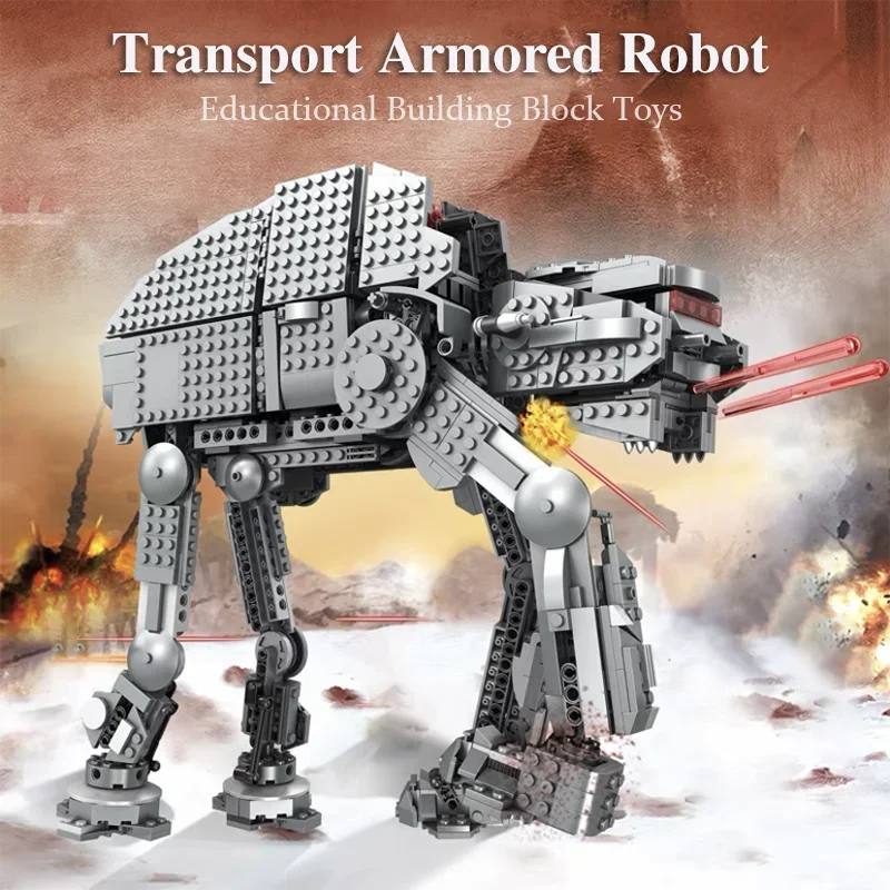 Famous Movies Building Block Toy Transport  Robot Puzzle Assembly Building Block STEAM Toys Boys Christmas DIY Gifts Collection