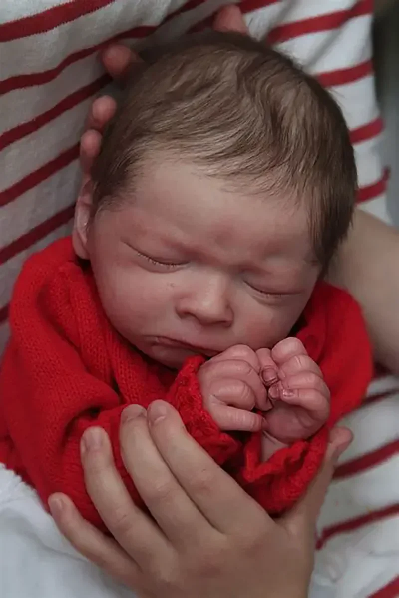 

Милан 19-дюймовый комплект спящей куклы реборн, незавершенная, неокрашенная, пустая, детали куклы «сделай сам», тканевое тело и случайные глаза, коллекционная художественная кукла