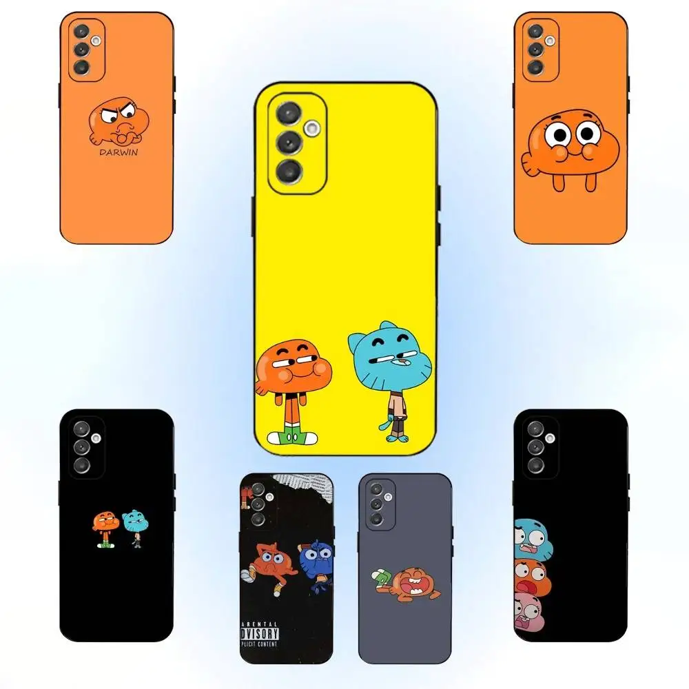 

G-Gumball And D-Darwin-ES Phone Case For Samsung Galaxy A91,A80,A73,A72 ,A71,A53A52,A32 ,A31A22,A21s,A20,Black Cover