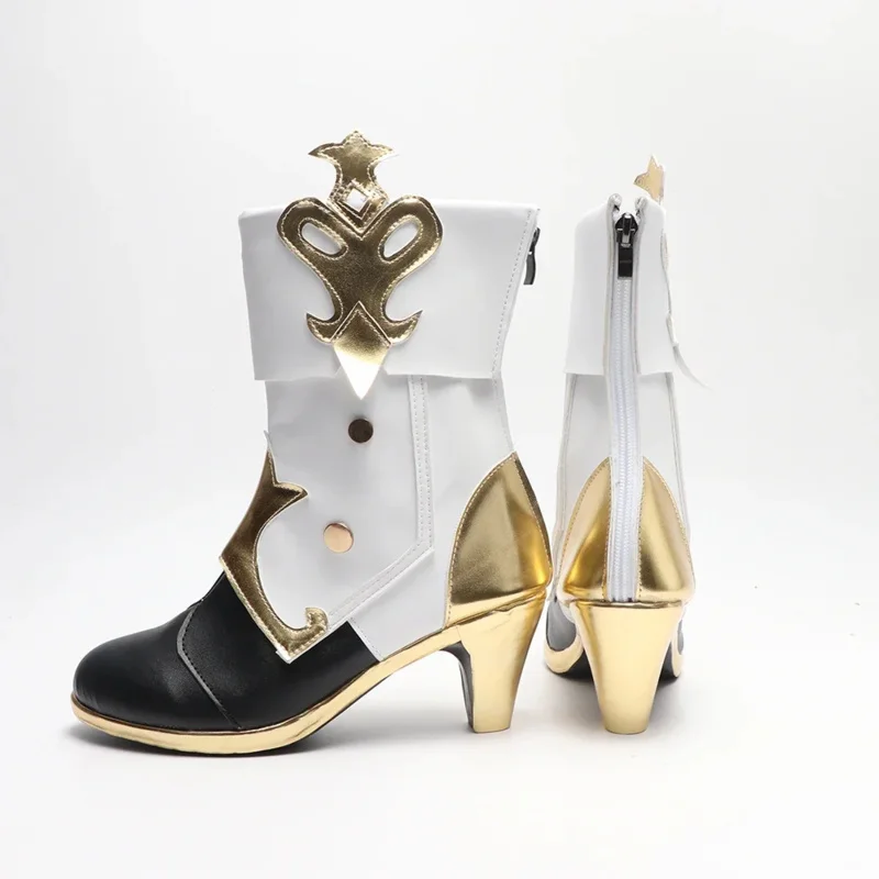 2025 New Game Genshin Impact Cosplay Shoes Clorinde Gun Weapon Women PU Leather High heeled Boots Halloween Carni