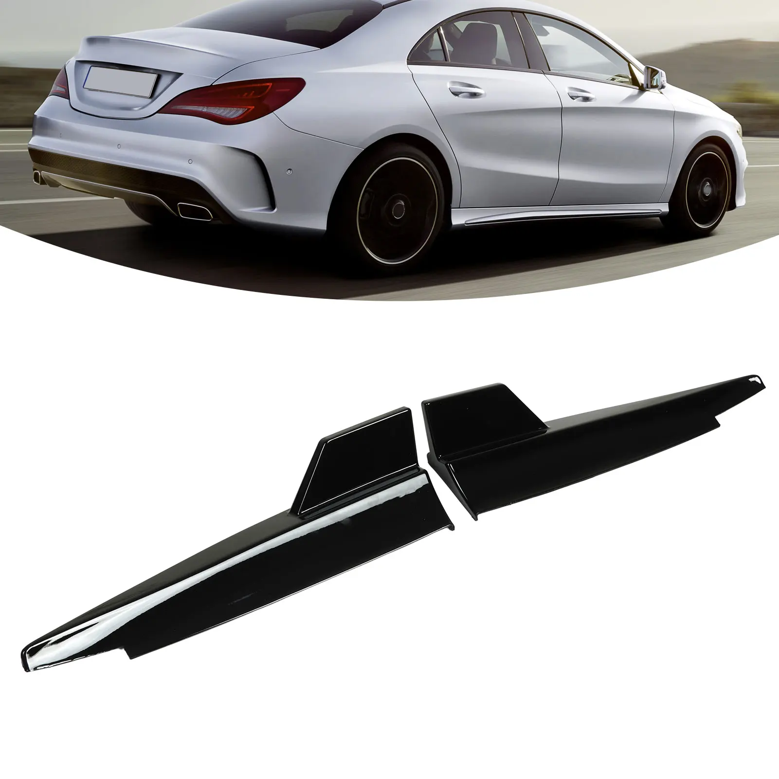 توصية وتحليل لـ 2pcs Rear Bumper Side Splitters Left and Right Bright Black for CLA-Class C117 CLA45 AMG Line 2013-2019