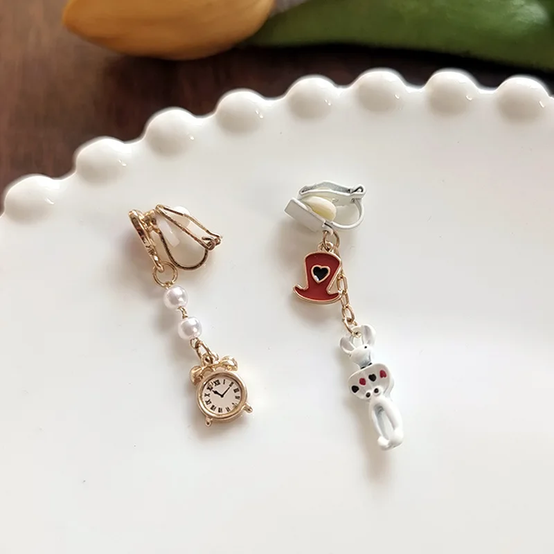 أقراط الأرنب الكرتونية اللطيفة للنساء ، الأقراط شرابة ، لعبة البوكر واللؤلؤ ، القرط الطويل ، هدية المجوهرات ، اكسسوارات الحفلات #6