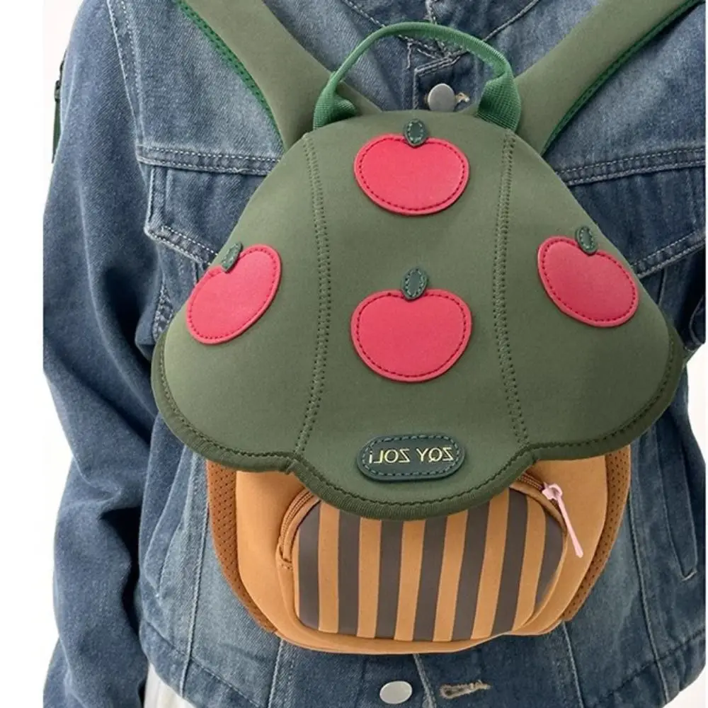 Double Shoulder Mushroom Backpack Large Capacity Korean Style Kindergarten Backpack Cartoon Cute Children School Bag Toddler