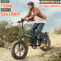 ENGWE PRO 2.0 E Bike Folding 750W Motor 52V 16AH Lithium Battery Mountain Electric Bicycle Adult 20*4.0 Fat Tire Electric Bike