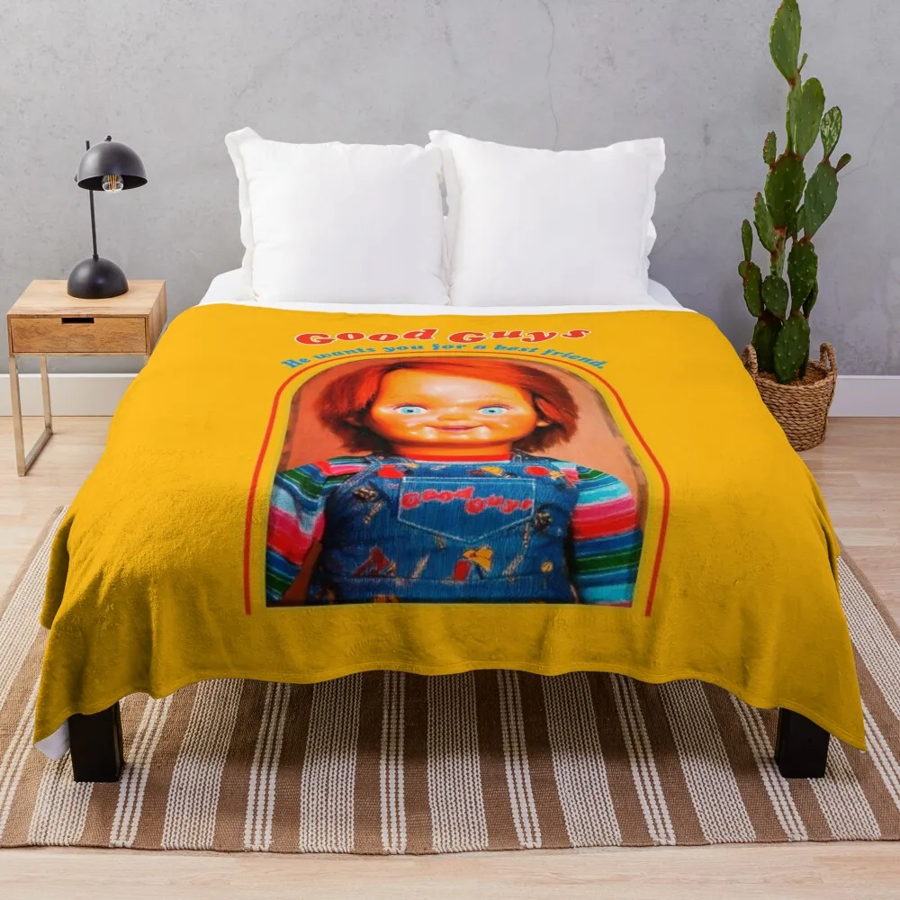 

Chucky Retro Movies Throw Blanket valentine gift ideas Dorm Room Essentials