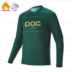 Winter Fleece T-Shirts Motocross Cycling Jersey Mountian Bicycle Clothes Ropa Ciclismo Racing Bike Clothing Cycling RAUDAX POC