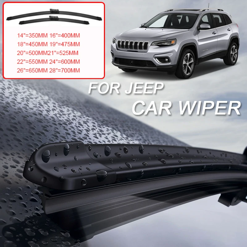 

2PCS Car Blade Windshield Wiper For JEEP AVENGER CHEROKEE COMMANDER COMPASS GLADIATOR GRAND CHEROKEE PATRIOT RENEGADE WRANGLER