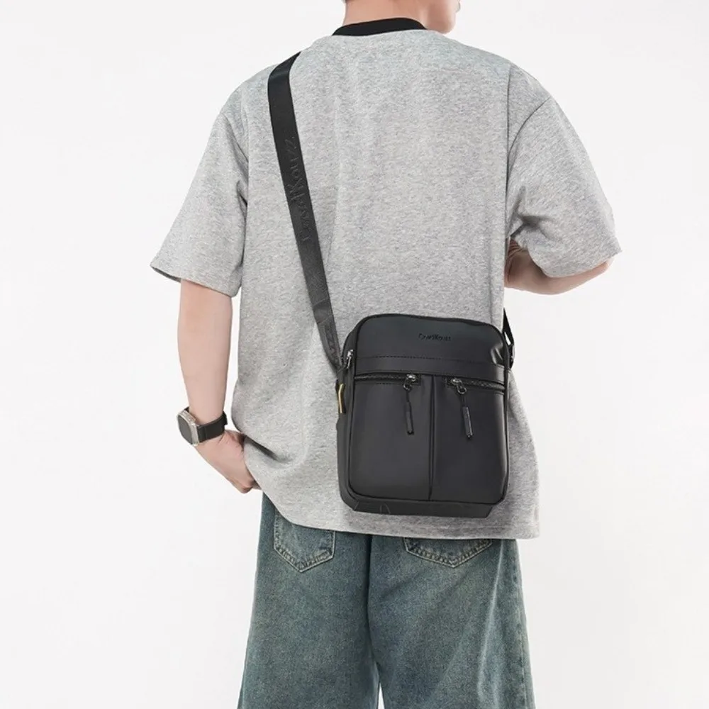 

Single Shoulder Men Shoulder Bag Large Capacity Multi-Pockets Business Messenger Bag Multi-functional Square
