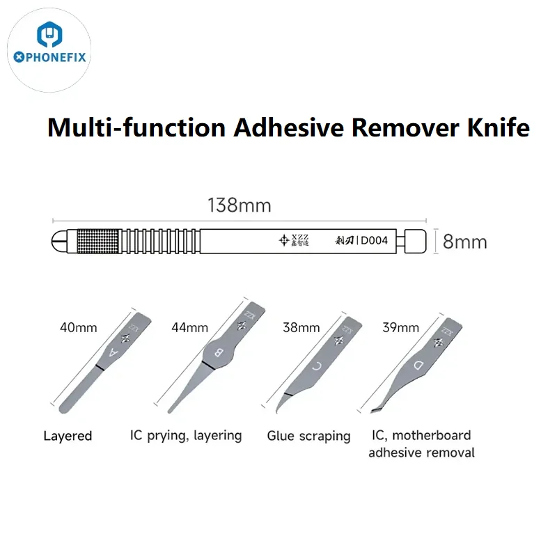 XZZ Sharp Blade D004 Multi-function Adhesive Remover Knife Professional Glue Scrap Tools For Motherboard Chip Layering Pry Tools