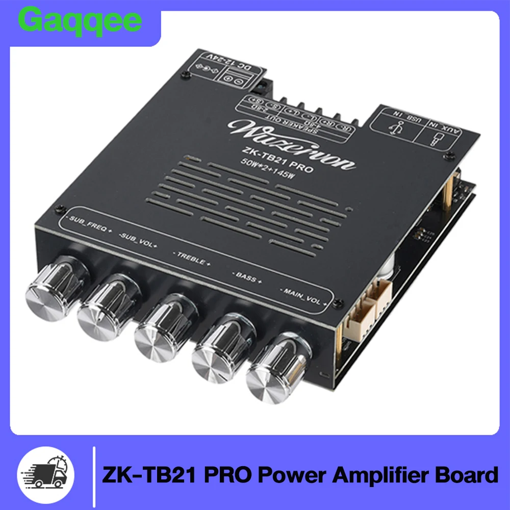 

ZK-TB21 PRO Power Amplifier Board 50W+50W+145W Tpa3116D2 Chip 2.1 Channel Subwoofer Bluetooth Amplifier Board