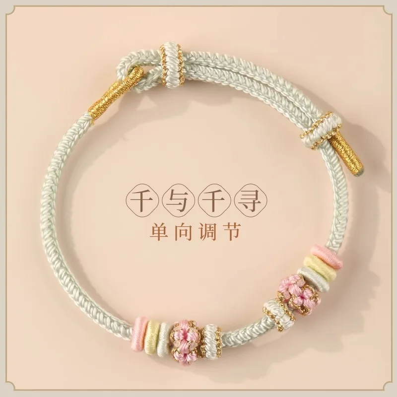 

Pure Handmade Peach Blossom Knot Hand Finished DIY Wearable Handmade Bracelet Women s Red Rope Weaving Gift Gifts