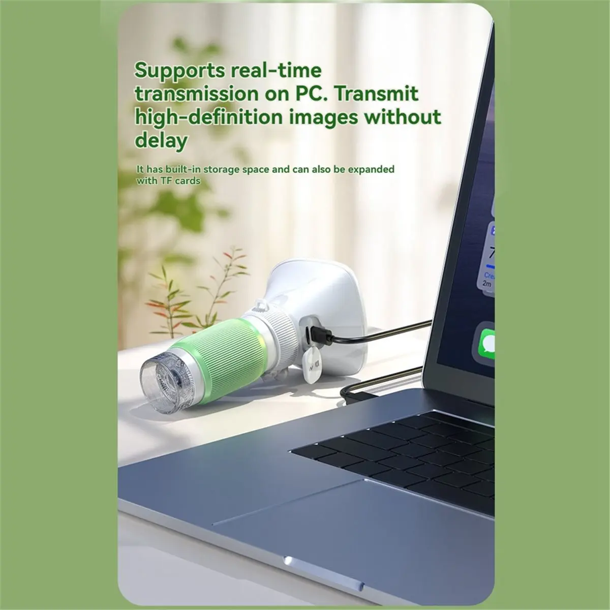 BAAQ Children'S Handheld Microscope with Rotating Focus and 2.4inch High-Definition Screen for Outdoor Science Microscope A