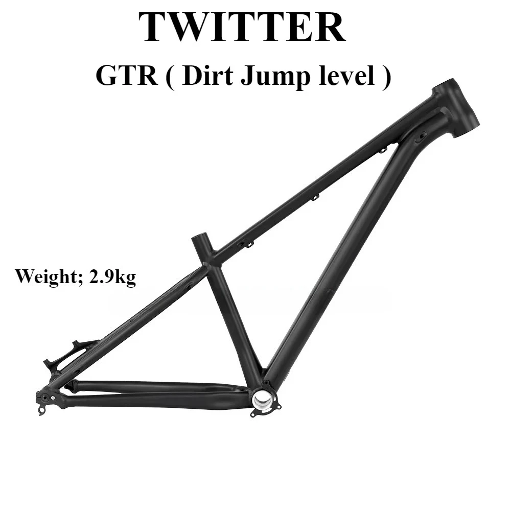 TWITTER 27.5*17 inch aluminum alloy mountain bike frame GTR (Dirt Jump level) supports tire width 27.5*2.4 inch disc brakes