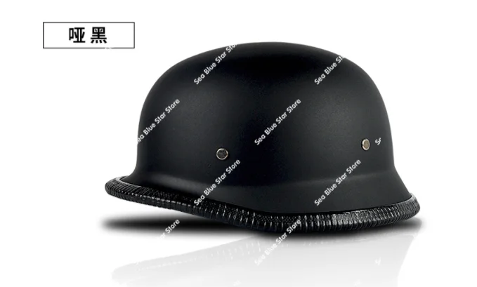 Retro Men's and Women's Four-season German Locomotive Hard Hat Half Electric Car Helmet Half Helmet Women's Electric Helmet Car