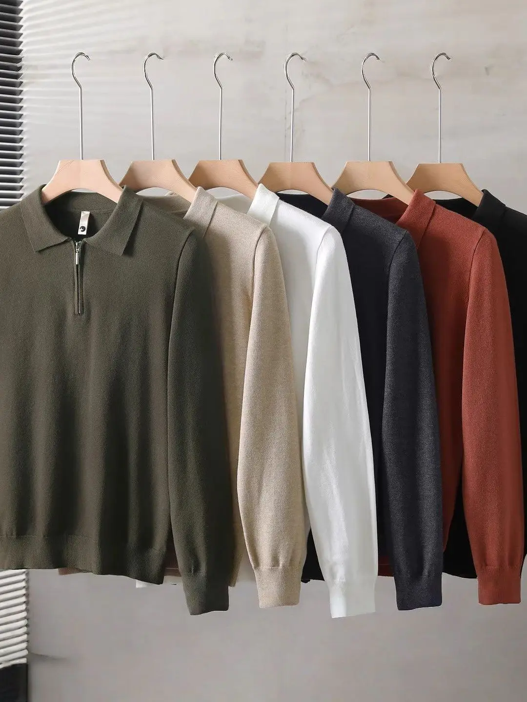 

Warm Zipper Knitted Sweater Men's Large Size Crew Ne Sle Autumn Winter Faionable Casual Soft Polyester Long Sve Top