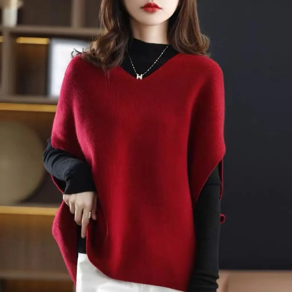 

Women's Knitted V-Neck Waistcoat Wool Vest for Spring Autumn And Winter Korean Style Outerwear Sweater New Arrival