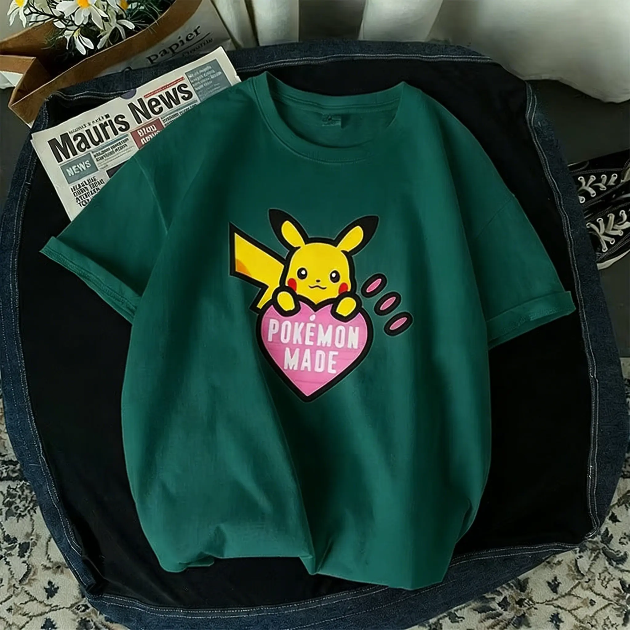 camiseta-oversized-com-estampa-pokemon-masculina-e-feminina-2026-verao-y2k-manga-curta-streetwear-casual-roupa-unissex-para-pais-e-filhos