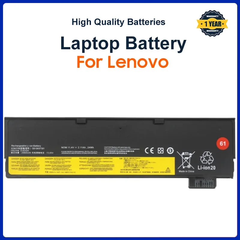 

Аккумулятор для ноутбука Lenovo ThinkPad T470 T480 T570 T580 P51S P52S 01AV427 01AV428 01AV423 SB10K97580 61 ++, 10,8 В, 6600 мАч